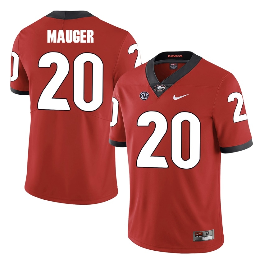 Georgia Bulldogs Men's NCAA Quincy Mauger #20 Red Game College Football Jersey BGP7549OO